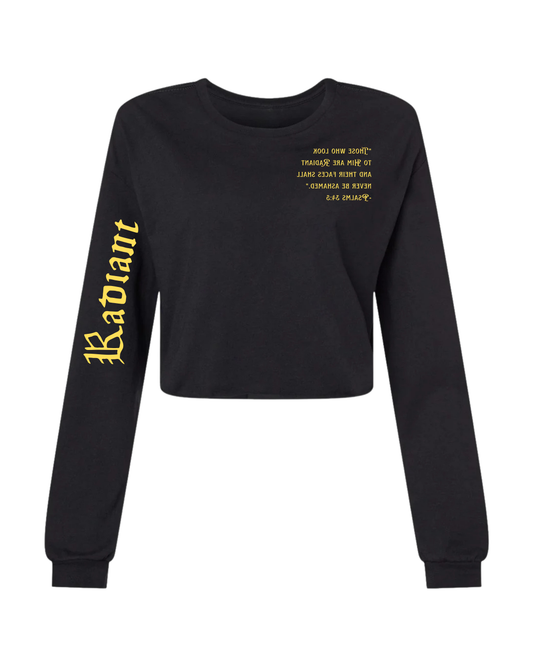 Radiant Psalm 34:5 Cropped Long Sleeve