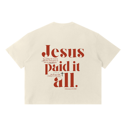 Jesus Paid it All Cream Tee - Col. 2:14