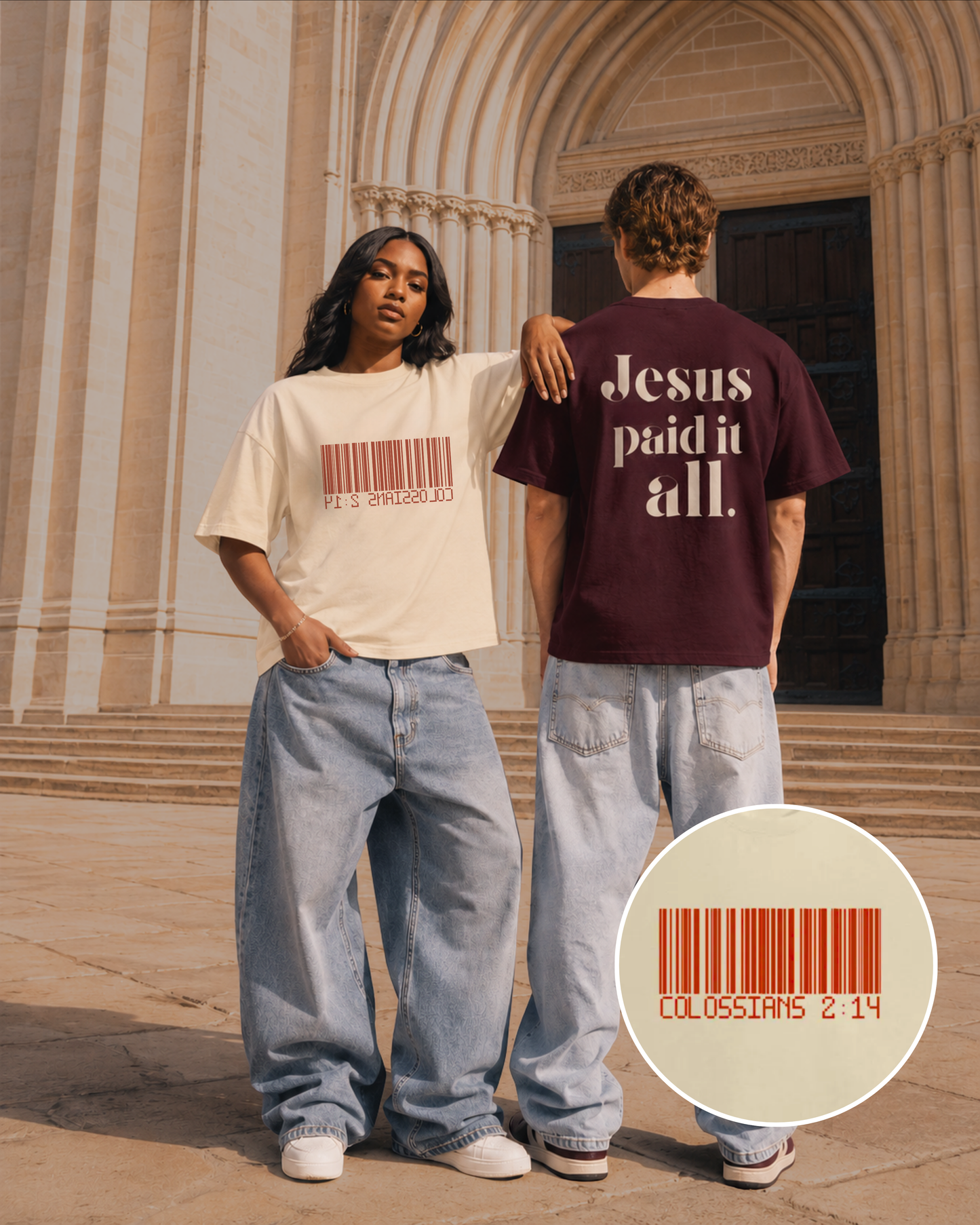 Jesus Paid it All Cream Tee - Col. 2:14