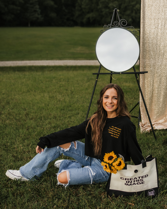 Radiant Psalm 34:5 Cropped Long Sleeve